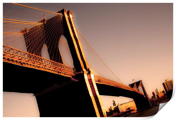 Brooklyn Bridge Print by Ted Miller