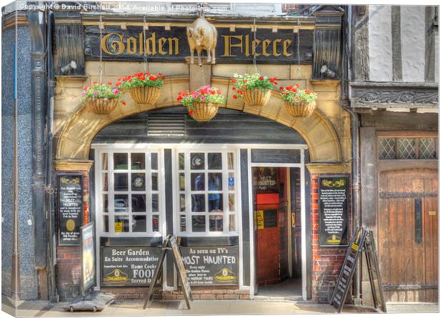 Golden Fleece pub in York Canvas Print by David Birchall