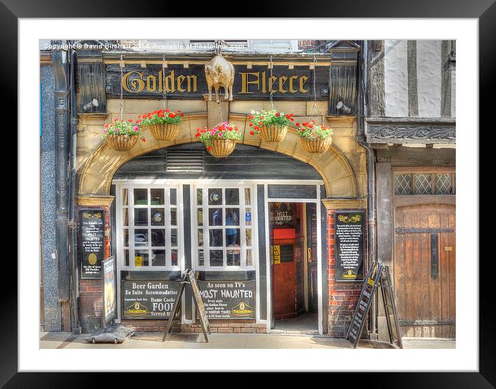 Golden Fleece pub in York Framed Mounted Print by David Birchall