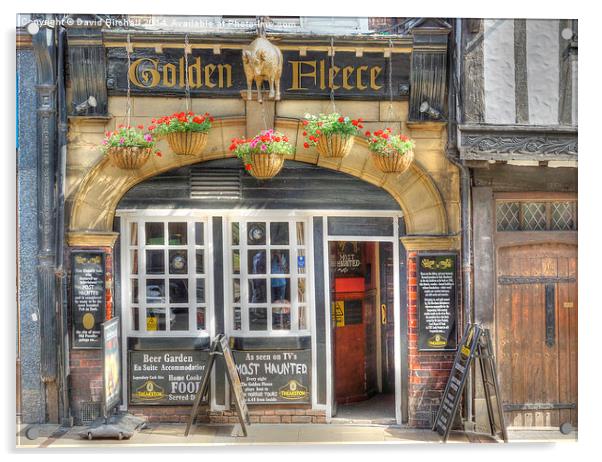 Golden Fleece pub in York Acrylic by David Birchall