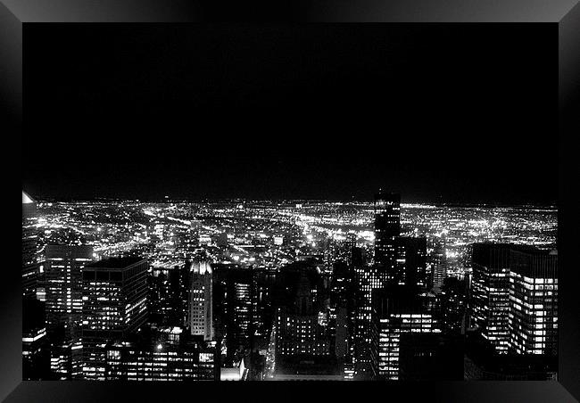 New York City by night Framed Print by Ted Miller