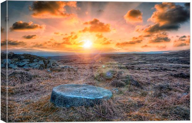 Sunset at Stanage Canvas Print by Jason Green