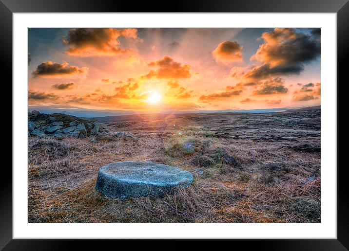 Sunset at Stanage Framed Mounted Print by Jason Green