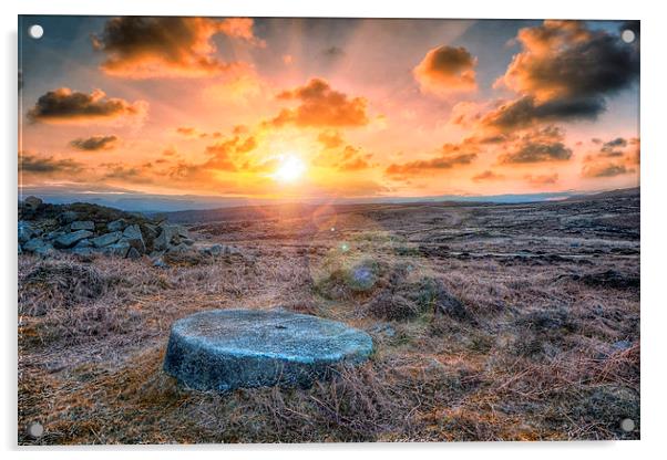 Sunset at Stanage Acrylic by Jason Green