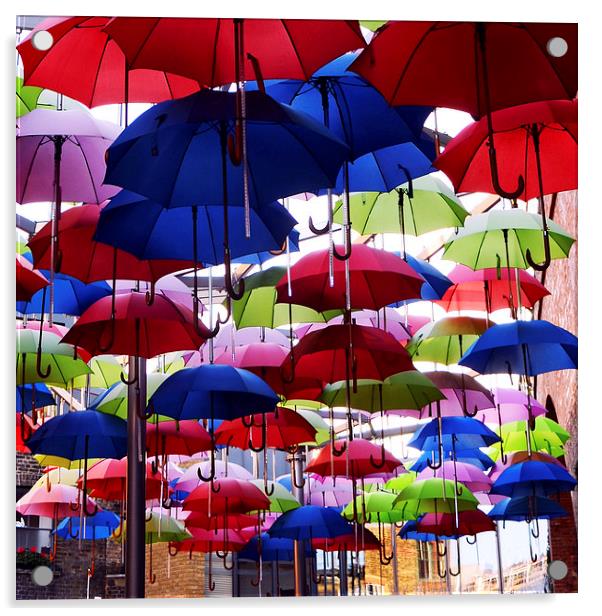 Umbrella Shade Square Acrylic by Carolyn Eaton