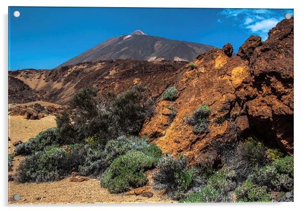 Mount Teide, Tenerife(4) Acrylic by Geoff Storey