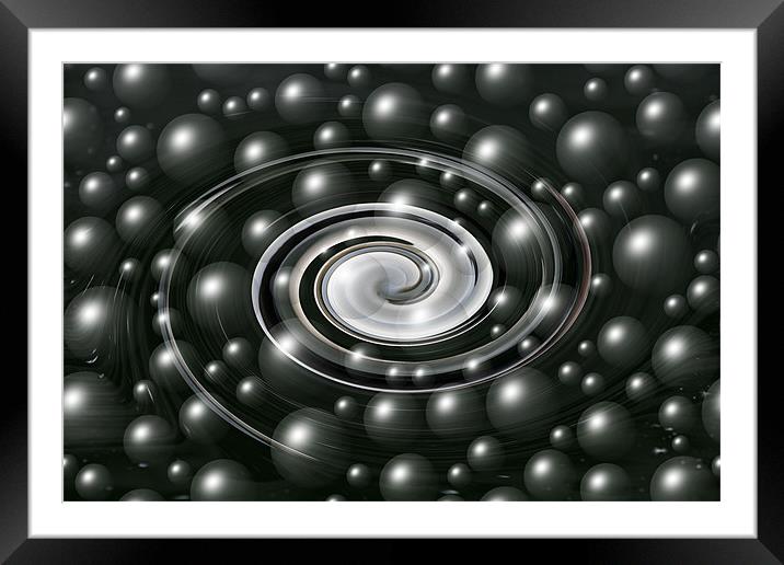 Black and white space Framed Mounted Print by Ruth Hallam