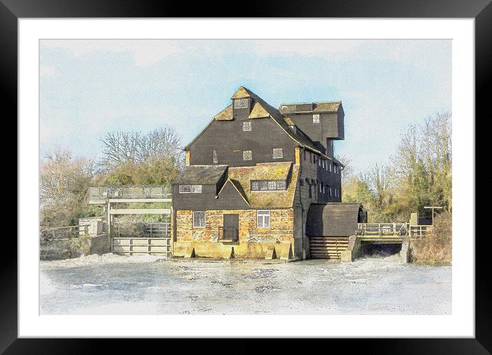 Houghton Mill, Cambridgeshire Framed Mounted Print by Keith Douglas