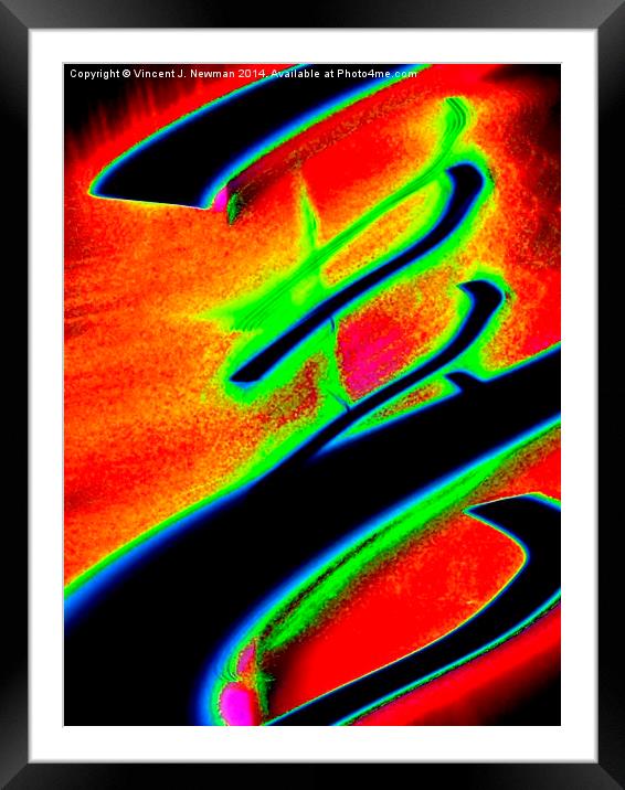 Snake Soup- Unique Abstract Light Photography Framed Mounted Print by Vincent J. Newman