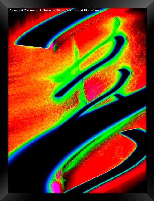 Snake Soup- Unique Abstract Light Photography Framed Print by Vincent J. Newman