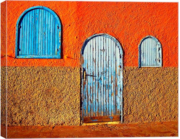 Moroccon Street Scene Canvas Print by Spenser Davies