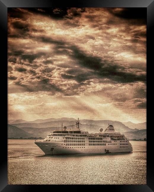 Cruise ship Framed Print by Scott Anderson