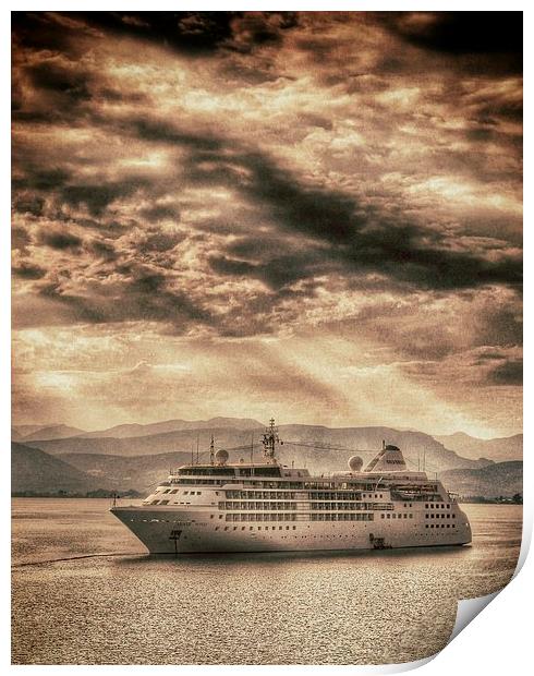 Cruise ship Print by Scott Anderson