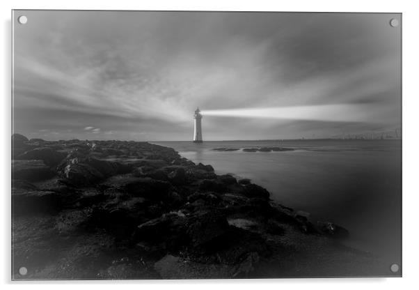 Perch Rock Lighthouse Acrylic by raymond mcbride