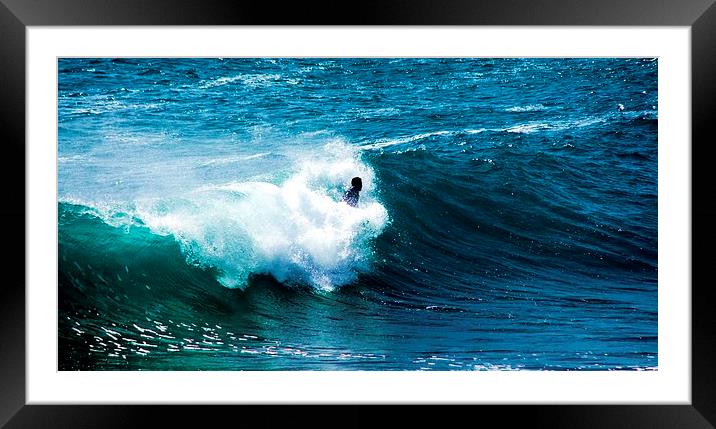 IN THE SURF Framed Mounted Print by Anthony Kellaway