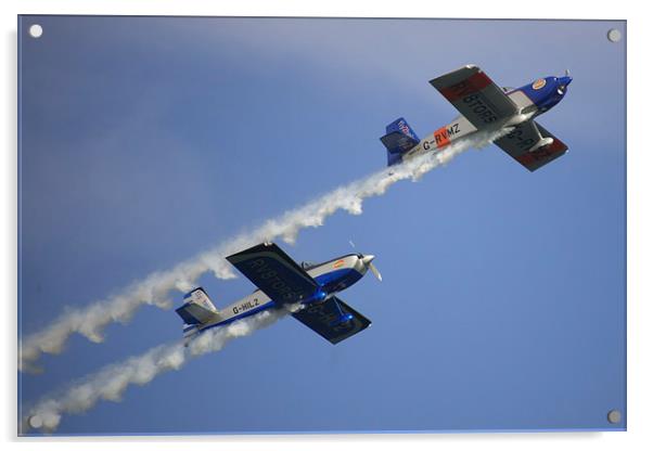 Stunt Planes Acrylic by Rob Hawkins