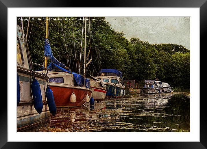 Boats on the Broads 5 Framed Mounted Print by Julie Coe
