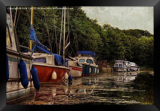 Boats on the Broads 5 Framed Print by Julie Coe