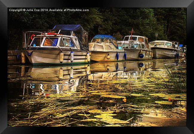 Boats on the Broads 7 Framed Print by Julie Coe