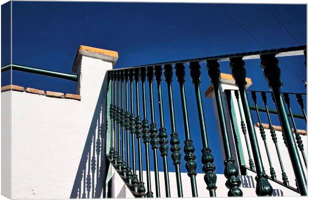 Spanish Villa Stairway Canvas Print by Richard Cruttwell