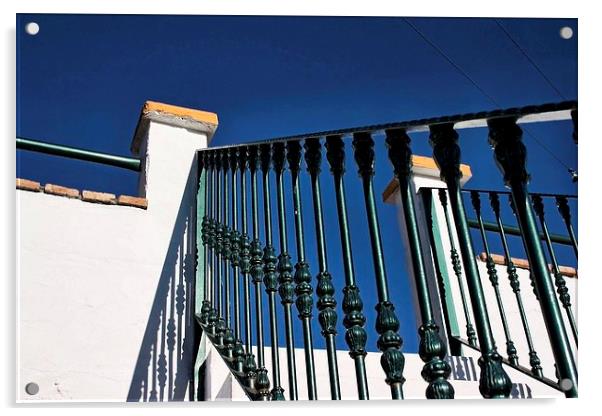Spanish Villa Stairway Acrylic by Richard Cruttwell