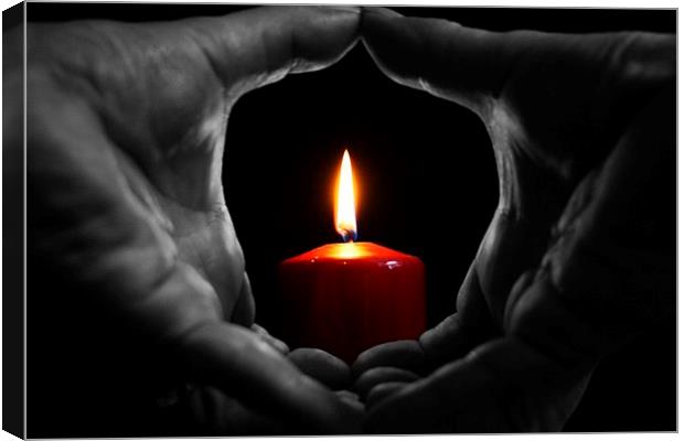 Candle Canvas Print by Richard Cruttwell