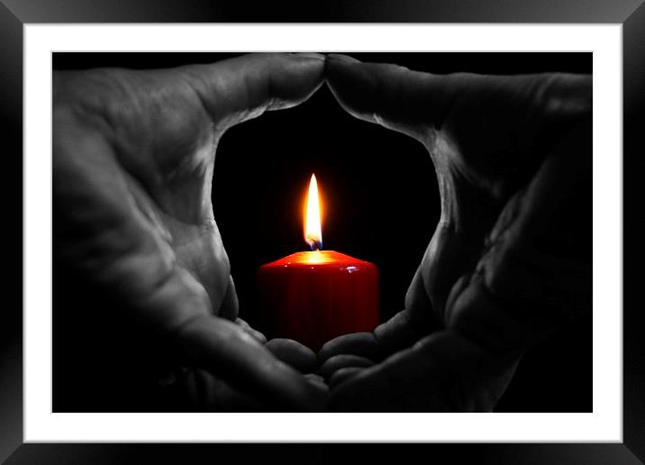 Candle Framed Mounted Print by Richard Cruttwell