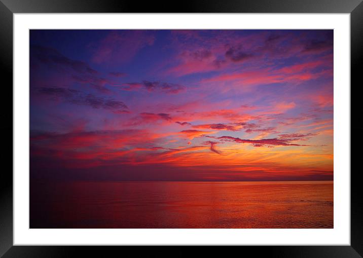 Lake Michigan Sunset Framed Mounted Print by Ian Pettman