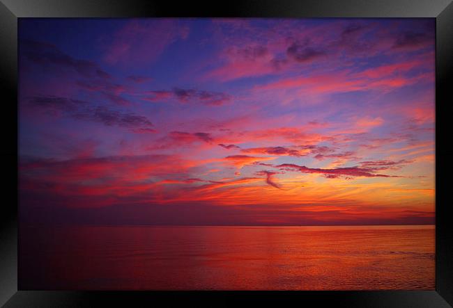 Lake Michigan Sunset Framed Print by Ian Pettman