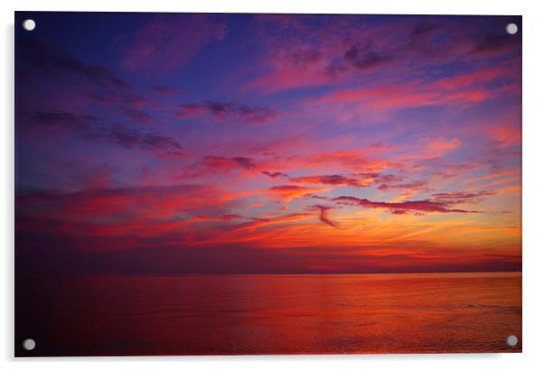 Lake Michigan Sunset Acrylic by Ian Pettman