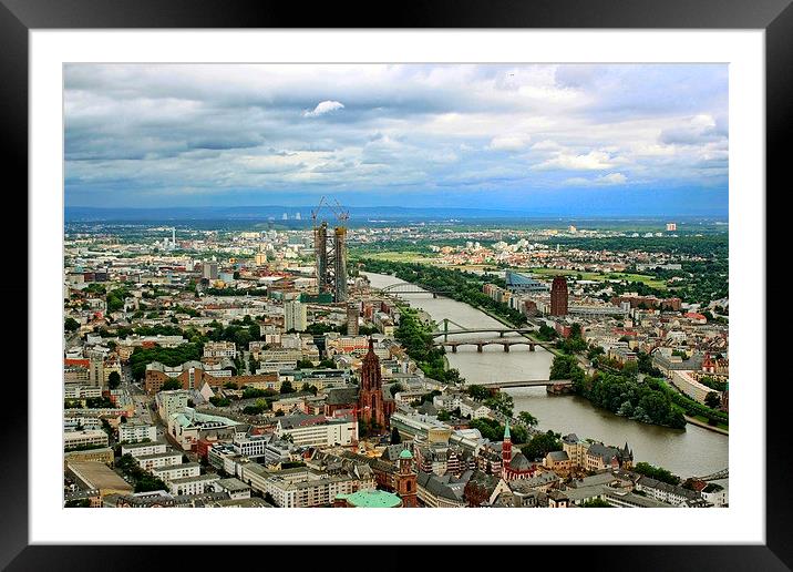 Frankfurt Skyline Framed Mounted Print by Richard Cruttwell