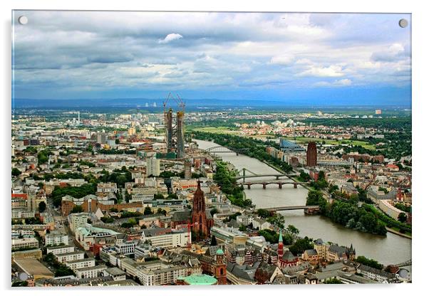 Frankfurt Skyline Acrylic by Richard Cruttwell
