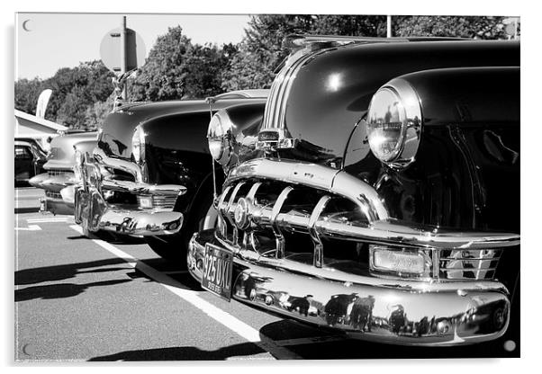 Vintage Pontiacs Acrylic by Richard Cruttwell