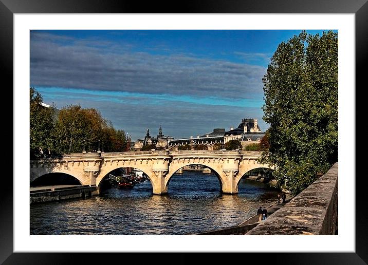 River Seine, Paris Framed Mounted Print by Richard Cruttwell