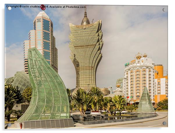 Grand Lisboa Hotel Acrylic by colin chalkley