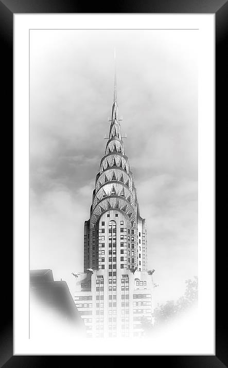 High Key Chrysler Framed Mounted Print by Jed Pearson