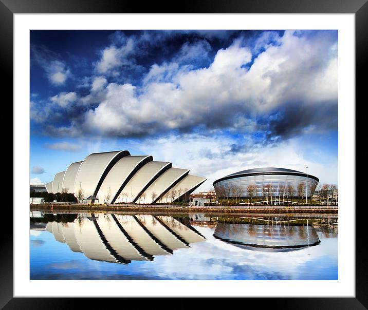 Serenity of Glasgows Riverside Framed Mounted Print by Les McLuckie