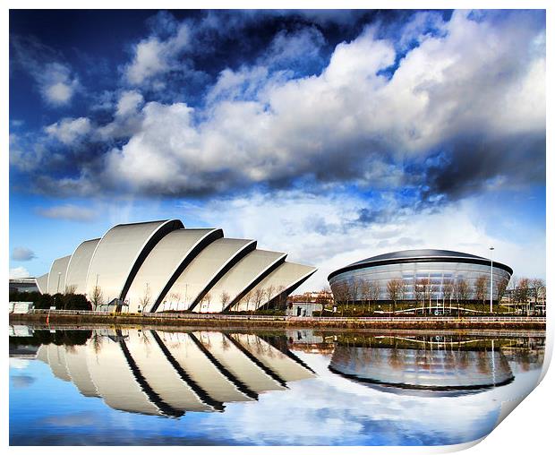 Serenity of Glasgows Riverside Print by Les McLuckie