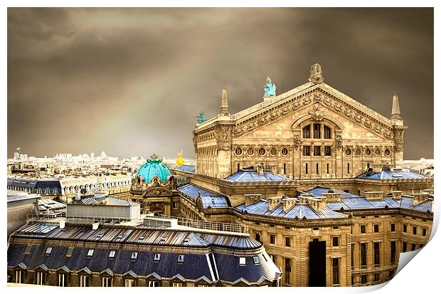 Opera house in Paris Print by Iryna Vlasenko