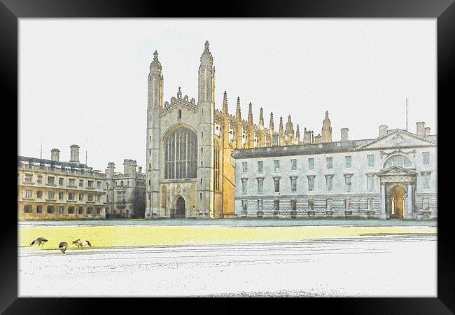 Kings College, Cambridge Framed Print by Keith Douglas