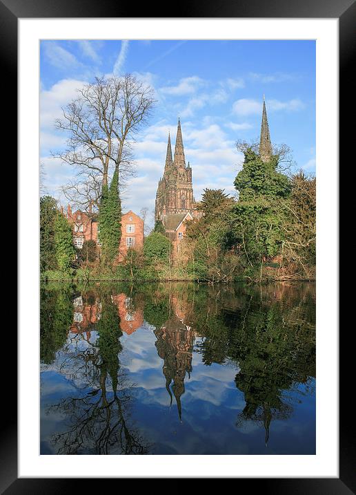 Lichfield Cathedral Framed Mounted Print by Diane Griffiths