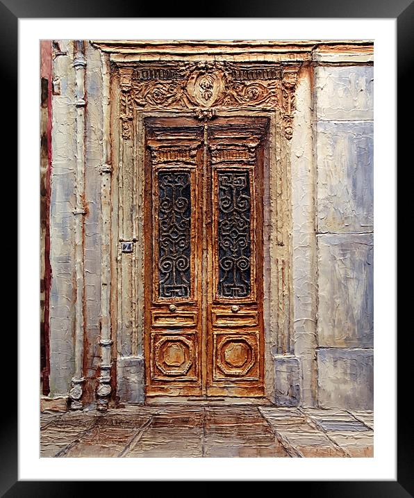 Parisian Door No. 7 Framed Mounted Print by Joey Agbayani