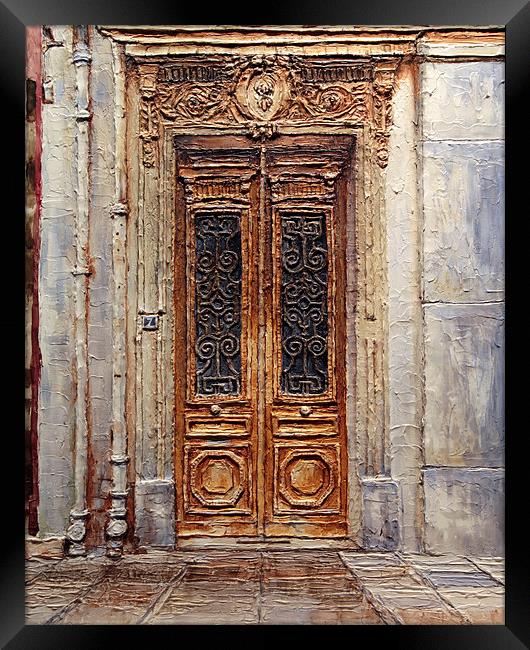 Parisian Door No. 7 Framed Print by Joey Agbayani