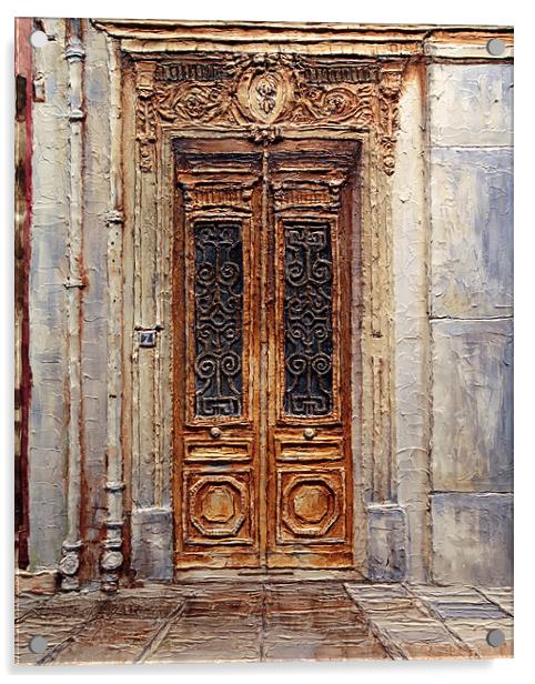 Parisian Door No. 7 Acrylic by Joey Agbayani