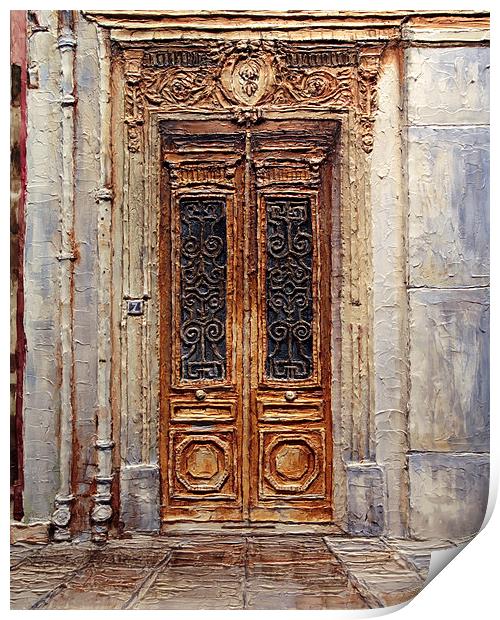 Parisian Door No. 7 Print by Joey Agbayani