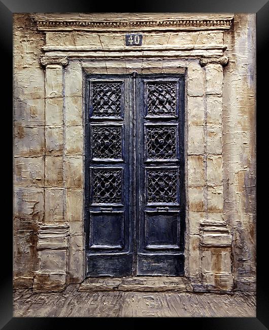 Parisian Door No. 40 Framed Print by Joey Agbayani