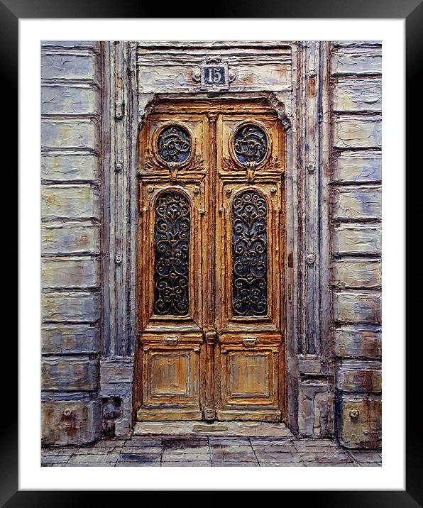 Parisian Door No. 15 Framed Mounted Print by Joey Agbayani