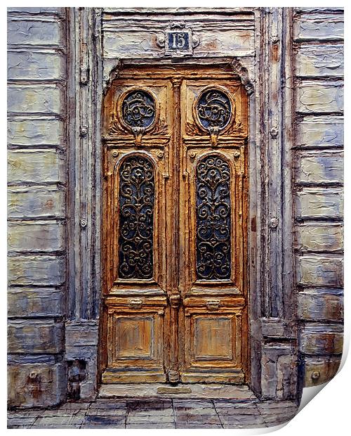 Parisian Door No. 15 Print by Joey Agbayani