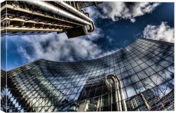 Willis Group and Lloyds of London Canvas Print by David Pyatt