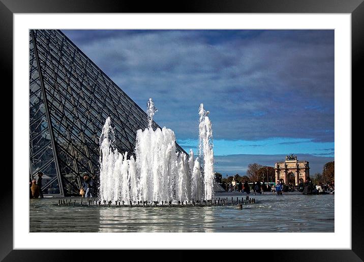 Outside The Louvre Framed Mounted Print by Richard Cruttwell